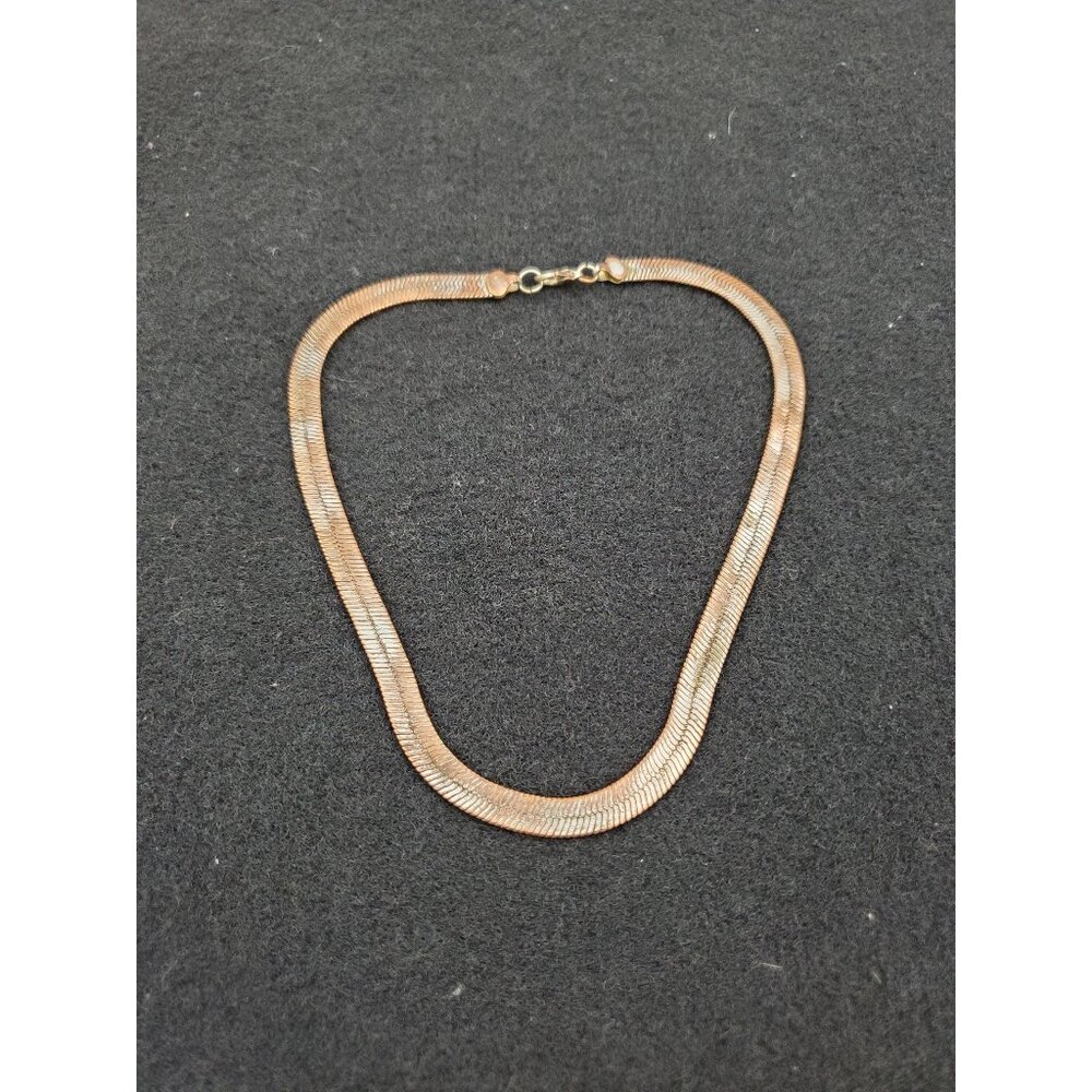 vintage copper necklace , necklace silver and copper tone necklace state…